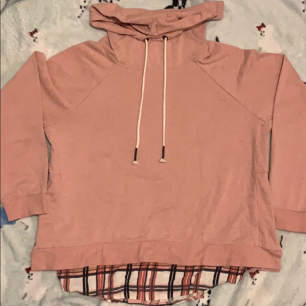 Maurices Oversized Hoodie with Fake Undershirt